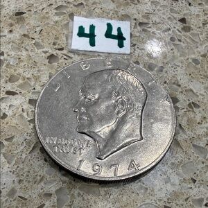 #44 - 1974 Eisenhower Silver Dollar Coin - Silver Tone